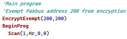 EncryptExempt() instruction code sample