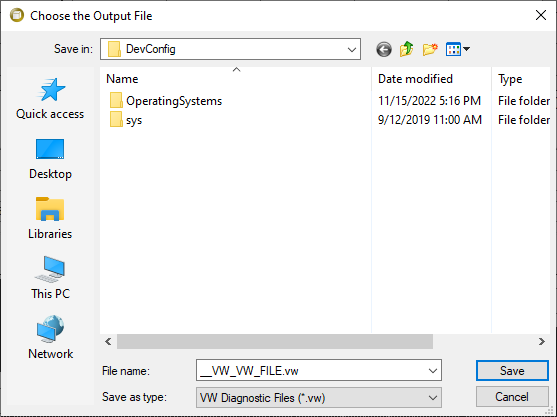 Choose the Output File