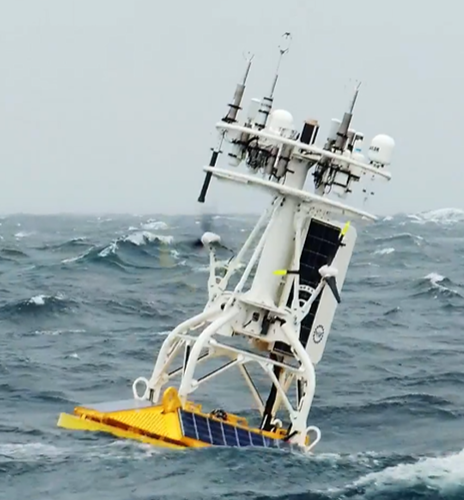 buoy with equipment in ocean