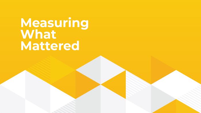 Measuring What Mattered