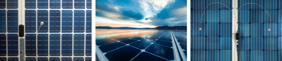 Side-by-side image of a CS241 and a CS241DM mounted on a solar panel