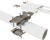 An exploded view of the 43591 mounting kit with additional items that are sold separately