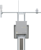 Shown with optional mounting hardware, solar panels, and sensors