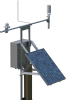 Shown with optional mounting hardware, solar panels, and sensors