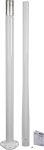 10489 3 m white aluminum pole for et station (in two pieces)