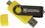 40030 32 gb usb flash drive dual type a and c connectors, yellow/gray