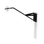 cm410-bf pile mount arm (matte black finish)