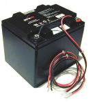 bp42 12v, 42 ahr sealed rechargeable battery with ps100 connector (3 ft and 1 ft bare wire extension)