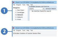 how to create custom sensors in short cut