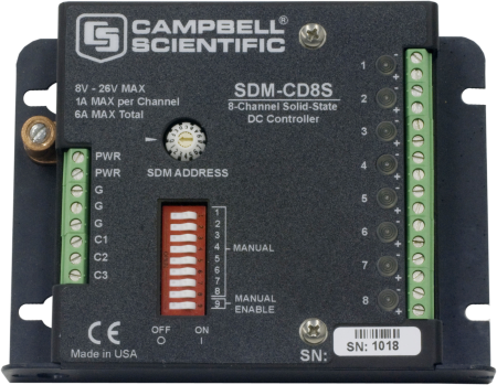 SDM-CD8S: Eight-Channel Solid-State DC Controller