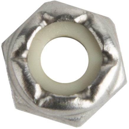 8673: #10-32 Nylock Nut, Low Profile SS 8673: #10-32 Nylock Nut, Low Profile SS