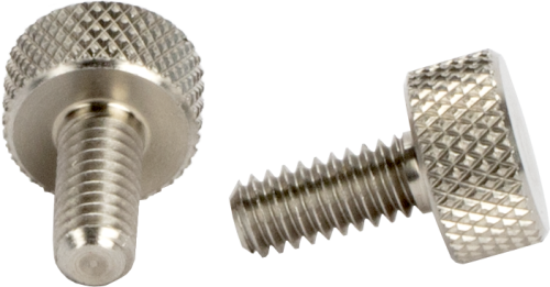 33735 Low-Profile Stainless-Steel #8-32 x 0.375 Knurled-Head Thumb Screw