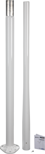 10489 3 m White Aluminum Pole for ET Station (in two pieces)