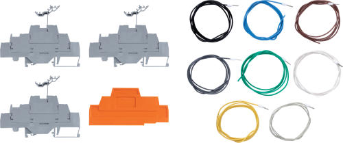 39139 DIN Rail Terminal Kit with 3 Terminals and 8 Wires