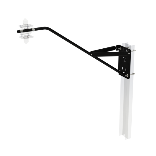 CM410-BF Pile Mount Arm (matte black finish)