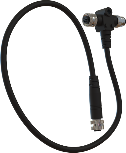 44370 RS485CBL M12 Five-Pin Shielded Tee Coupler for Daisy-Chaining