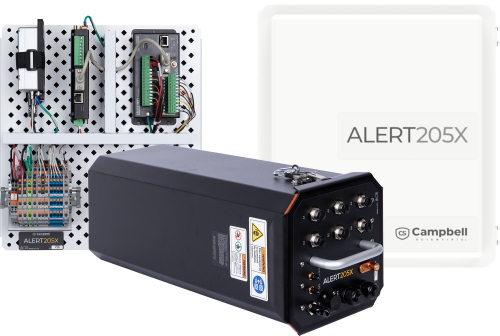 ALERT205X ALERT2 Transmitter with CR310 Datalogger, AL200X Modem, and VHF Radio