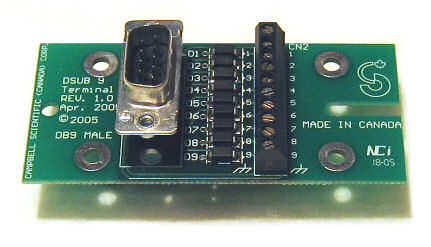 DB9M-TERM Adapter - RS232 DB9M to Screw Terminal Block