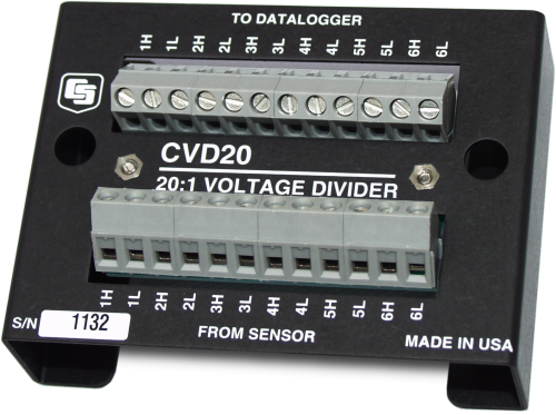 CVD20 20:1 6-Channel Voltage Divider