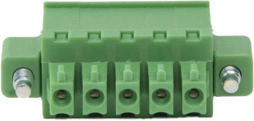 8480 5-Pin Screw Terminal Plug Connector with Threaded Flange