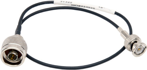 31322 RG174 Antenna Cable, Type N Pin (Male) to BNC Pin (Male)