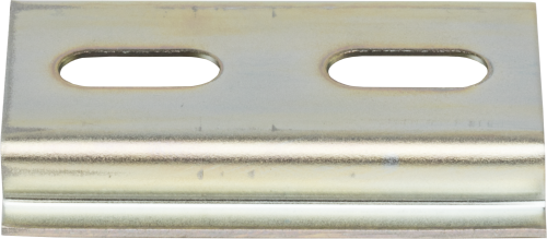 30351 Yellow Chromated DIN Rail with 100 mm Hole Spacing