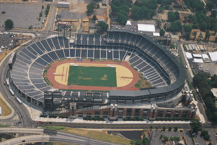 Meteorologic conditions at field level in Olympic Stadium were measured by the National Weather Service in preparation for the 1996 Summer Olympic Games.